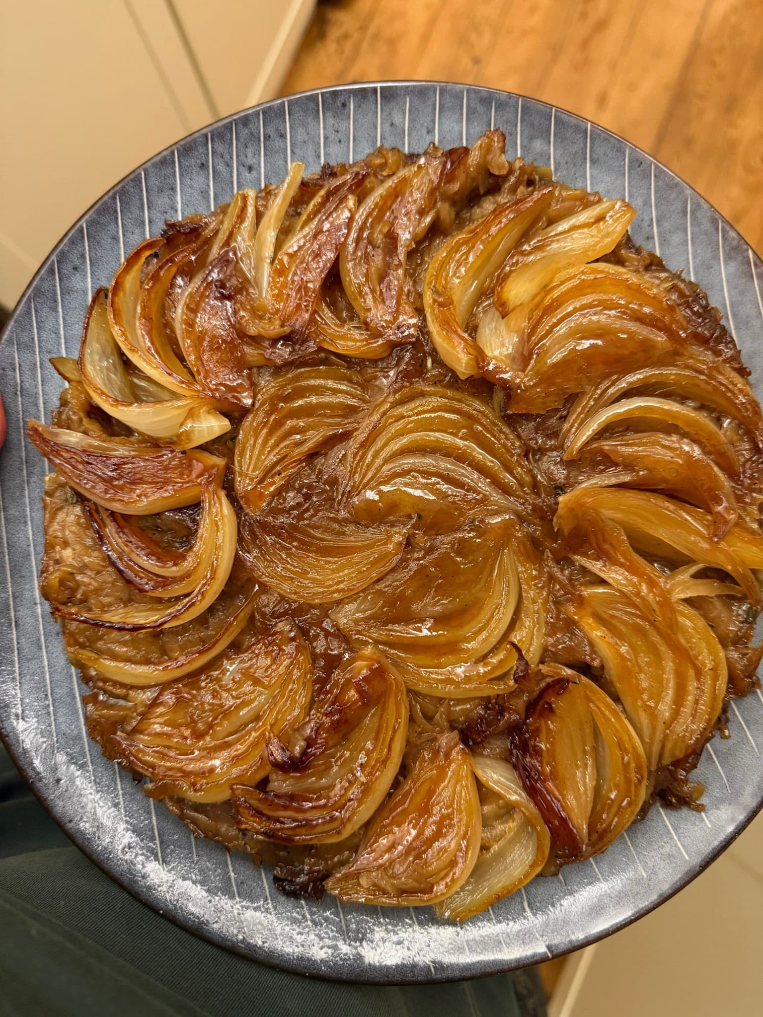 Vera and Patrick with knot bread rolls proving